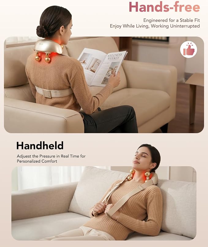 SKG H7 Ultra E Neck Massager for Pain Relief Deep Tissue Shiatsu Cordless Neck - Image 8
