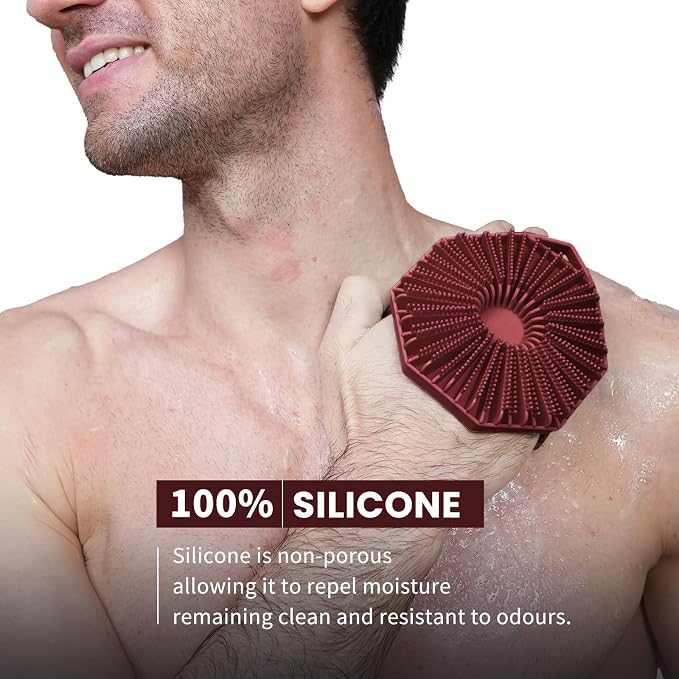 iTokGoK® Premium Silver-Infused Double-Sided Design 2-in-1 Silicone Body Brush - Image 2