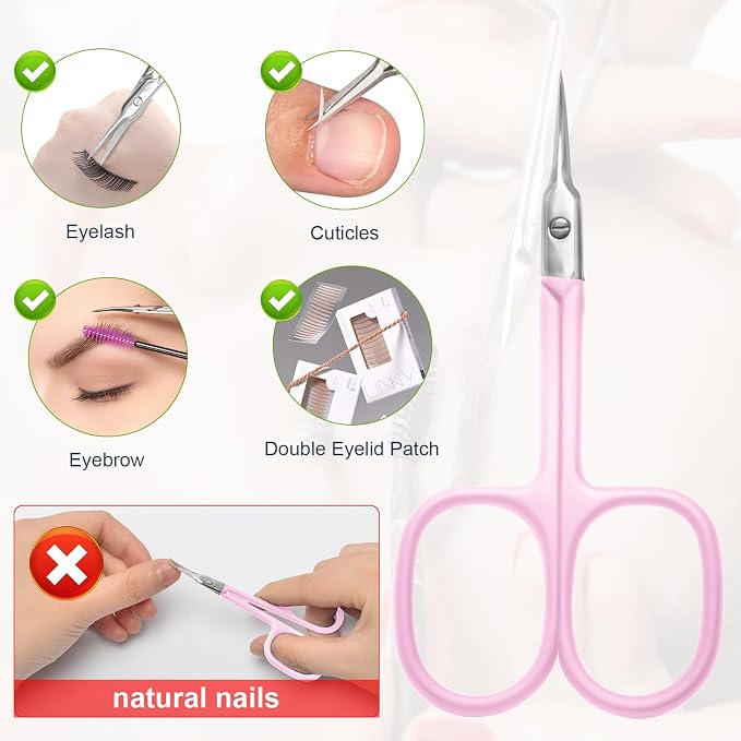 CGBE Cuticle Scissors Extra Fine Curved Blade, Super Slim Manicure Scissors - Image 5