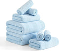 8 Piece Bath Towel Set-2 Oversized Bath Sheets, 2 Hand Towels, 4 by Ycosy