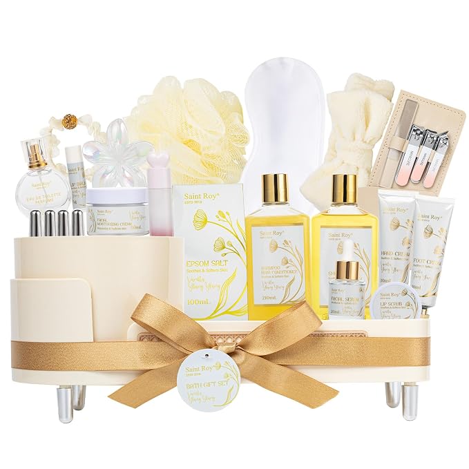 Mothers Day Gifts for Women, Face Skin Lip Care, Bath & Body Set, Self Care Kit by SaintRoy