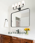 Bathroom Light Fixtures, 4 Light Matte Black Vanity Lights - Image 5