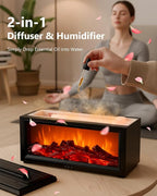 Essential Oil Diffuser, 7-Color Fireplace Fire Flame Aromatherapy Humidifier - Image 4