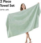 Madison Park 800GSM Bath Sheet Towel Oversized 34" x 68" 2 Pack 100% Cotton - Image 4