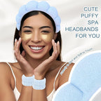 6Pcs Spa Set, Terry Cloth Headbands & Wrist Washbands - Image 4