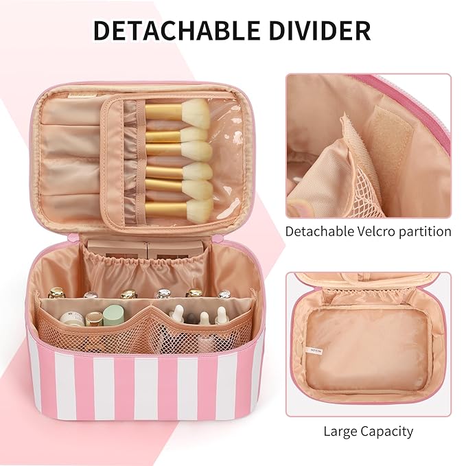 OCHEAL Makeup Bag, Travel Makeup Organizer Bag, Large Capacity Cosmetic Bags - Image 2