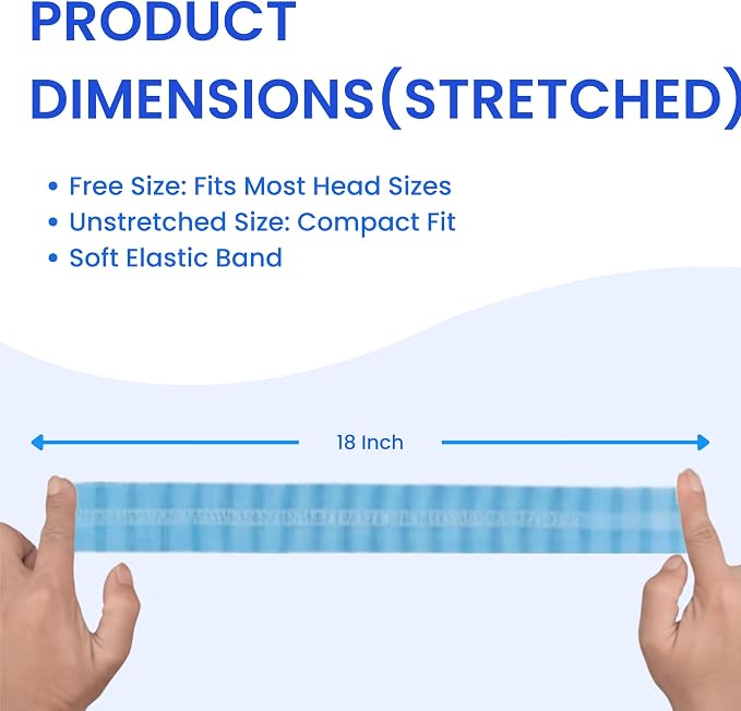 Disposable Bouffant Caps 21 Inch Non Woven Hair Net Elastic Head Cover - Image 3