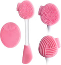 MUiiGOOD 2pcs Silicone Face Scrubber Round Pads Face Mask Brush Exfoliating Lip by MUIIGOOD
