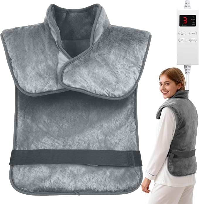 Heating Pad for Neck and Shoulders and Back Pain Relief, Heating Pad for Back by NBKLS