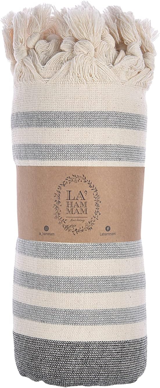 Beach Towel | Cotton Beach Towels, Sand Free, Highly Absorbent, Quick Dry by LA%60HAMMAMFINELIVING
