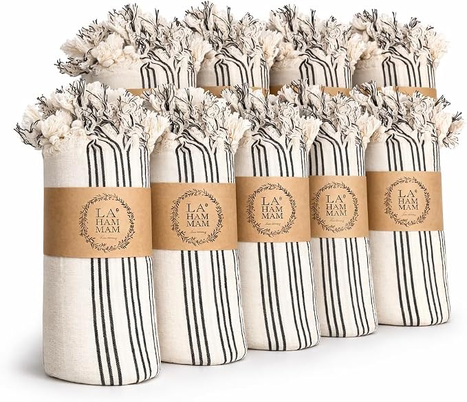 Morrocan Beach Towel | Cotton Blanket Throw, Sand Free, Quick Dry, Turkish by LA%60HAMMAMFINELIVING