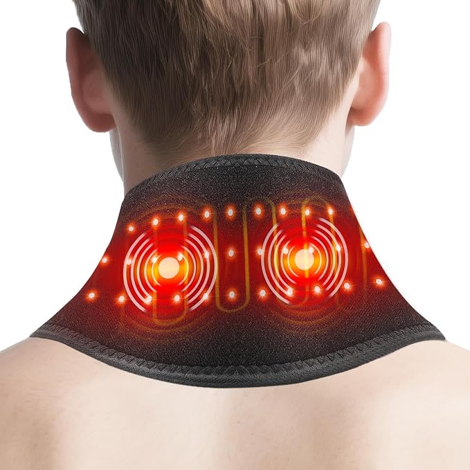 Cordless Neck Massager with Heat, Neck Heating Pad by ROHVEMJ