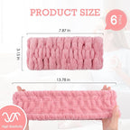 6PCS Spa Headband for Women – Soft Terry Cloth Hairband for Facial Makeup - Image 3
