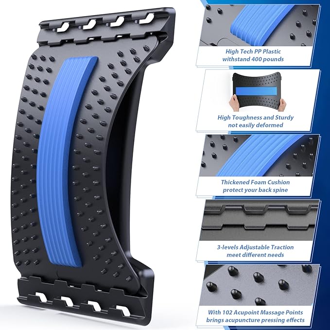MINOLL Back Stretcher for Lower Back Pain Relief, Back Cracking Device - Image 3