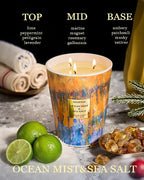M&SENSE Large 3-Wick Ocean Scented Soy Candle, 35oz 150 Hours Non-Toxic - Image 3