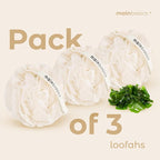 MainBasics Seaweed Infused Bath Shower Loofah Sponge Pouf Body Wash Scrubber - Image 6
