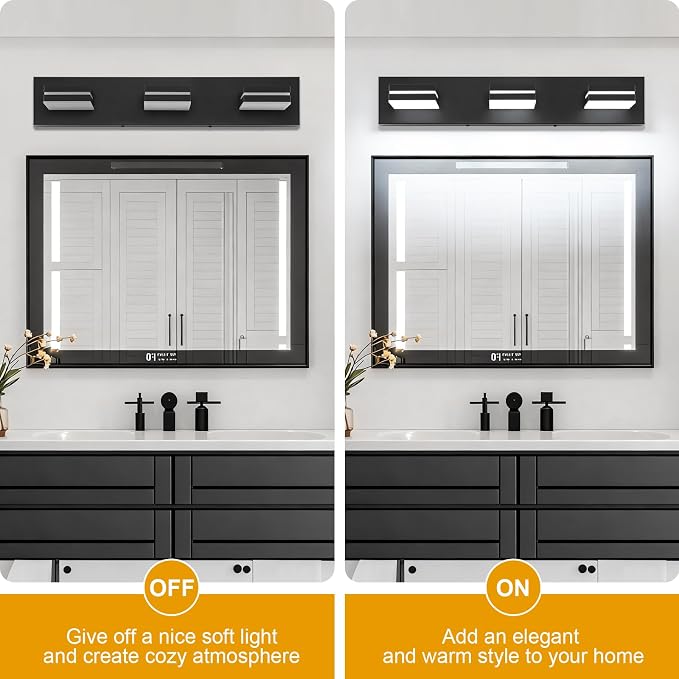 SineRise LED Modern Bathroom Vanity Light Fixtures, Modern Acrylic Bathroom - Image 3
