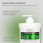 Advanced Clinicals Aloe Vera Lotion Skin Care Relief Cream | Vitamin E Infused - Image 2