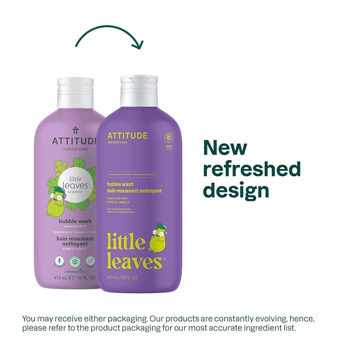Attitude Bubble Wash for Kids, EWG Verified Bubble Bath, Hair Shampoo and Body - Image 2