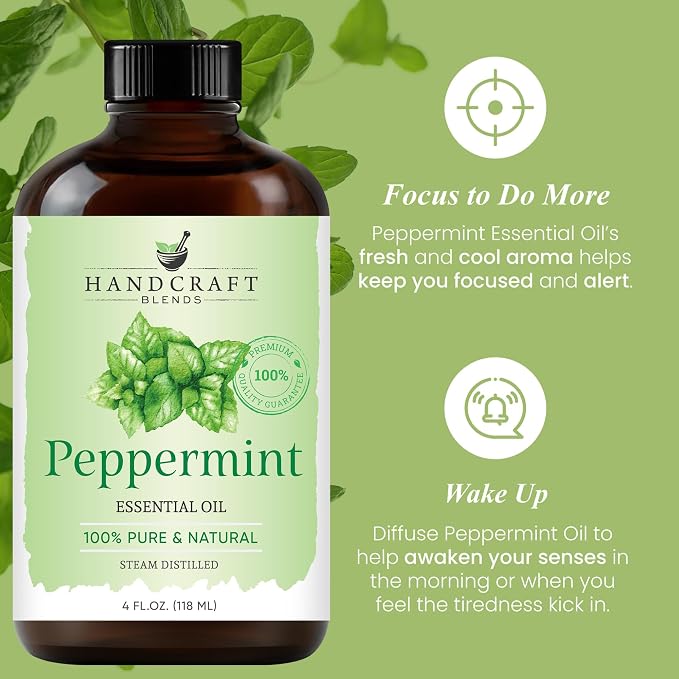 Handcraft Blends Peppermint Essential Oil – Huge 4 Fl Oz – 100% Pure and - Image 4