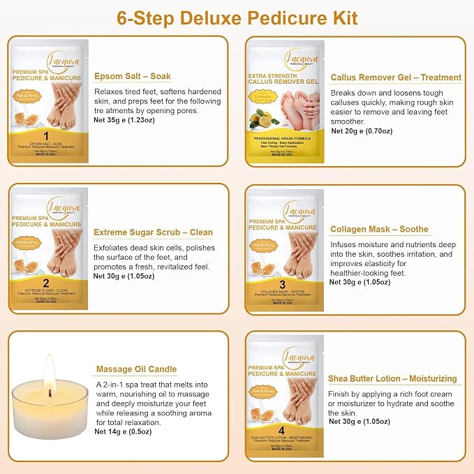 Deluxe 6 Step Pedicure Kit - Image 2