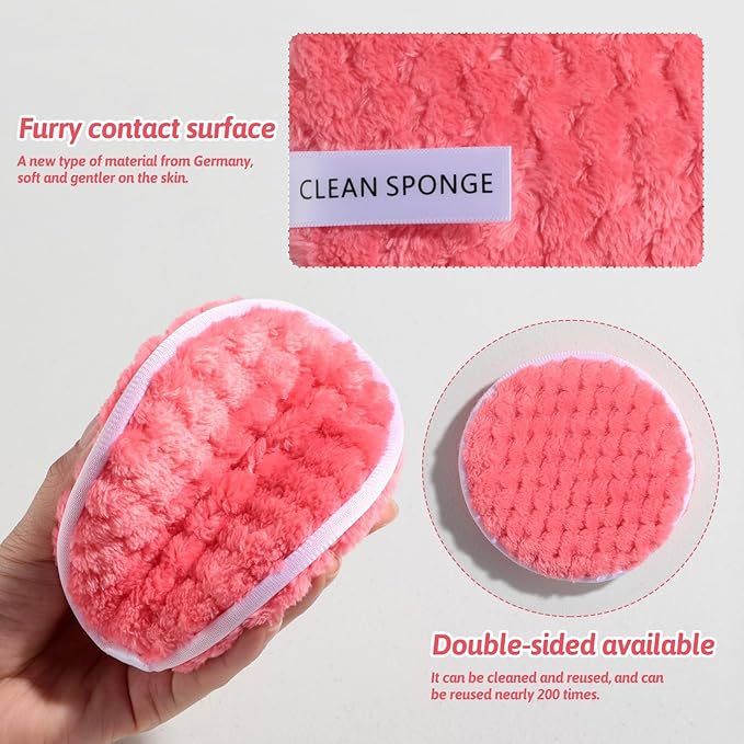 JPNK Face Sponges Cleansing Exfoliating Facial Sponges - Image 4
