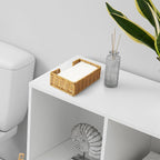 Napkin Holder for Bathroom, Woven Wicker Synthetic Rattan Guest Towel Holder - Image 6