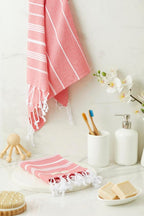 Hand Towels - Set of 2, Decorative Peshtemal Cotton Hand Towels - Image 7
