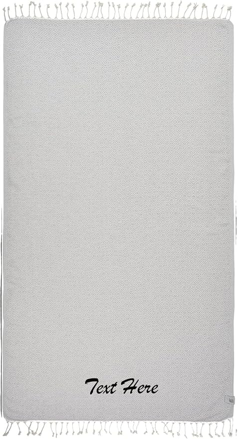 Personalized embroidered Beach Towel | Throw Blanket, Sand Free, Highly by LA%60HAMMAMFINELIVING