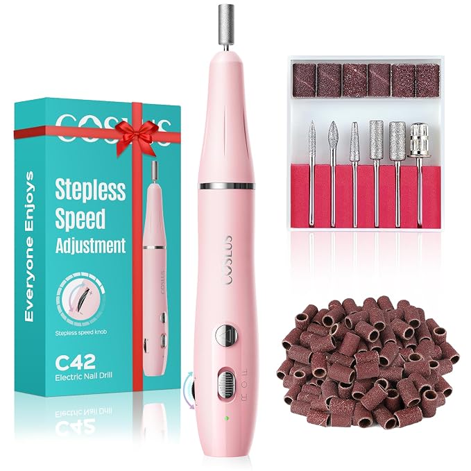 Cordless Electric Nail Drill File: COSLUS Nail Drill Machine by COSLUS