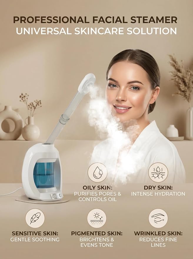 Facial Steamer, Face Steamer for Esthetician and Nano Ionic Portable Ozone Hair - Image 5