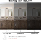 39.4 inch Brushed Nickel Bathroom Vanity Light Bar 5CCT Dimmable Bathroom Light - Image 7