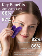 Rena Chris Gua Sha Facial Tools: Natural Amethyst Guasha Tool - Image 3