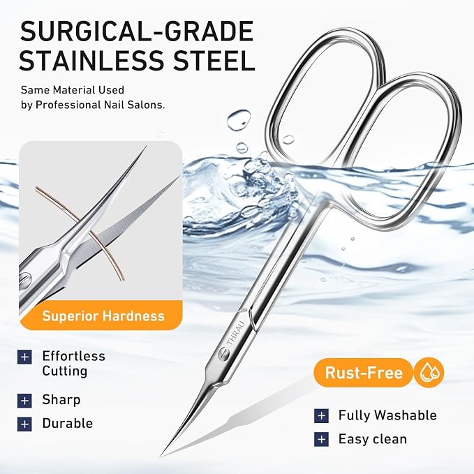 THRAU Cuticle Scissors Extra Fine - Image 7
