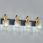 Modern Bathroom Vanity Light, 4-Light Black Gold Wall Sconce - Image 8