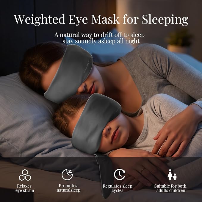Weighted Eye Mask for Sleeping, Cloud-Like Comfort Softness, 3D Contoured - Image 2