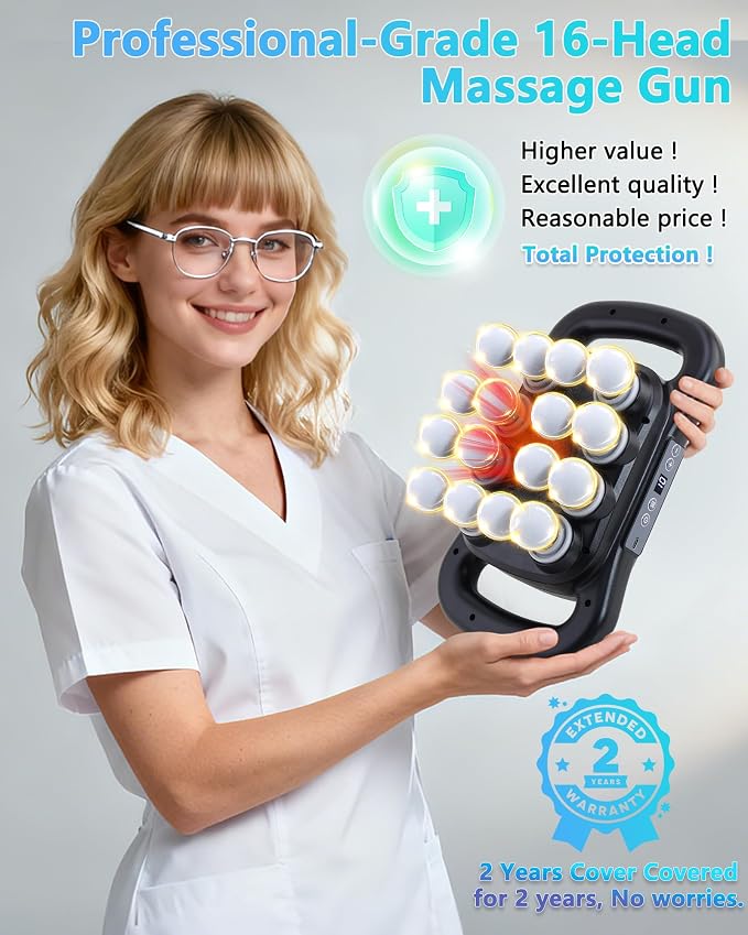 UFFAE 16-Head Massage Gun, Deep Tissue Percussion Massager - Image 9