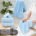 Ycosy 4 Pack Extra Large Microfiber Bath Towels Set, 35x70 inches, Less Lint - Image 3
