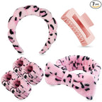 7 Pcs Spa Set, Facial Headband and Wristband Set, Skincare Accessories by Unknown