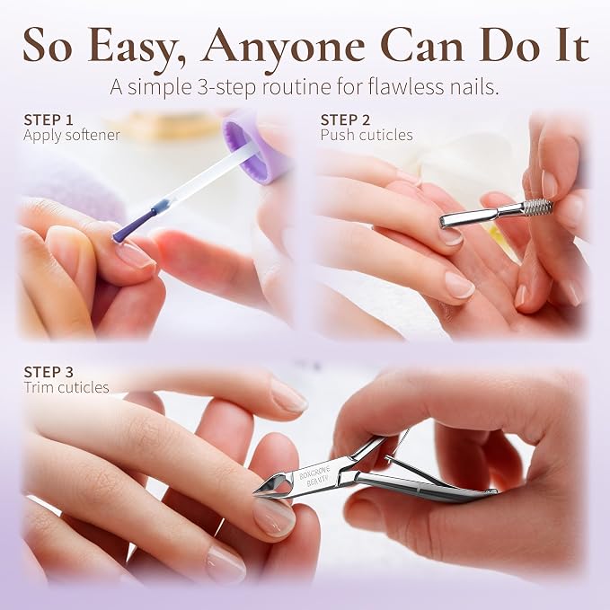 Professional Cuticle Cutter & Pusher Trimmer Manicure Tools - Image 6