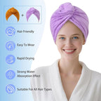 Microfiber Hair Drying Towel Wrap - Image 2