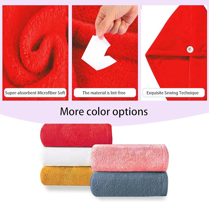 Microfiber Hair Drying Towel Wrap - Image 9