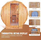 OUTEXER Outdoor Traditional Sauna 4-5 Person Wooden Saunas, 6’x6’Steam Wet - Image 6