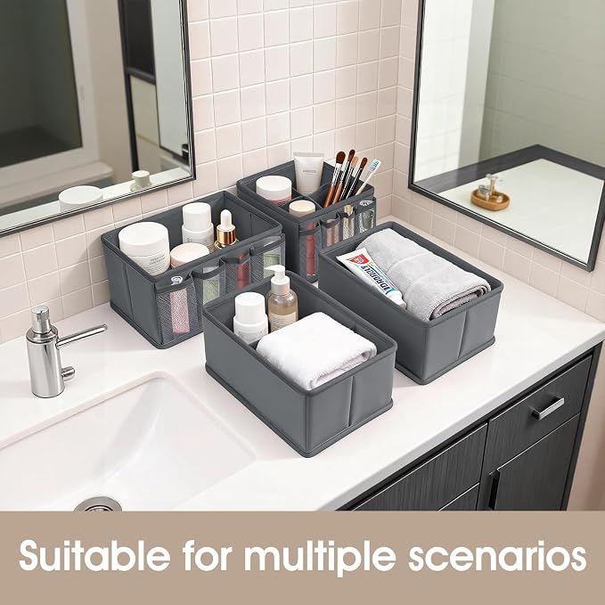 VERONLY Cosmetic Storage Bins Makeup Organizer, Adjustable Multifunction - Image 8