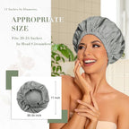 Reusable Shower Cap for Women, Large Waterproof Shower Bonnet - Image 3