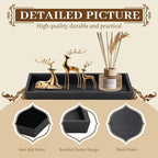MAONAME Black Bathroom Vanity Tray, Rustic Long Narrow Tray, Rectangle - Image 3
