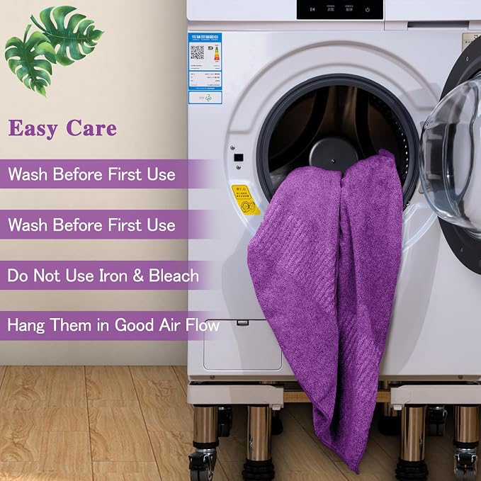 SEISSO Bath Towels, Extra Absorbent & Quick Drying Lightweight Fiber Towels - Image 7