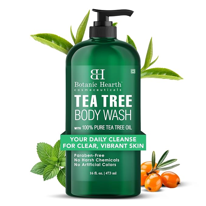 Botanic Hearth Tea Tree Body Wash -16 fl oz- All-Natural & Odor-Control Shower by BestHairCareProducts