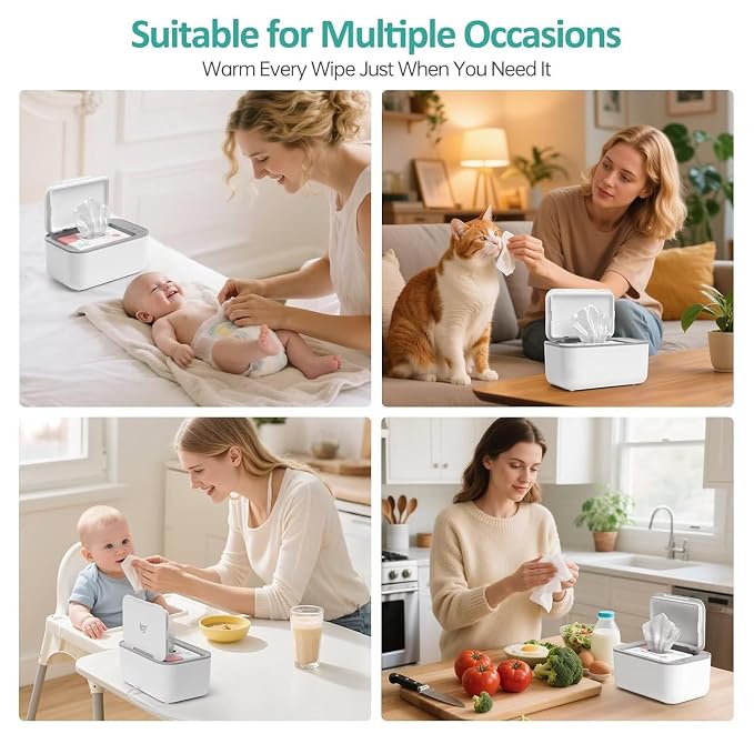 Chefhandy Baby Wipe Warmer, 3-Level Temperature Control, Silent & Even Heating - Image 5