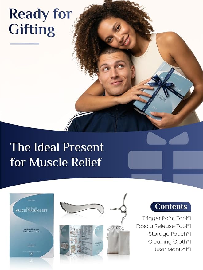 Rena Chris Trigger Point Massage Tool & Muscle Scraper Tool, Stainless Steel - Image 7